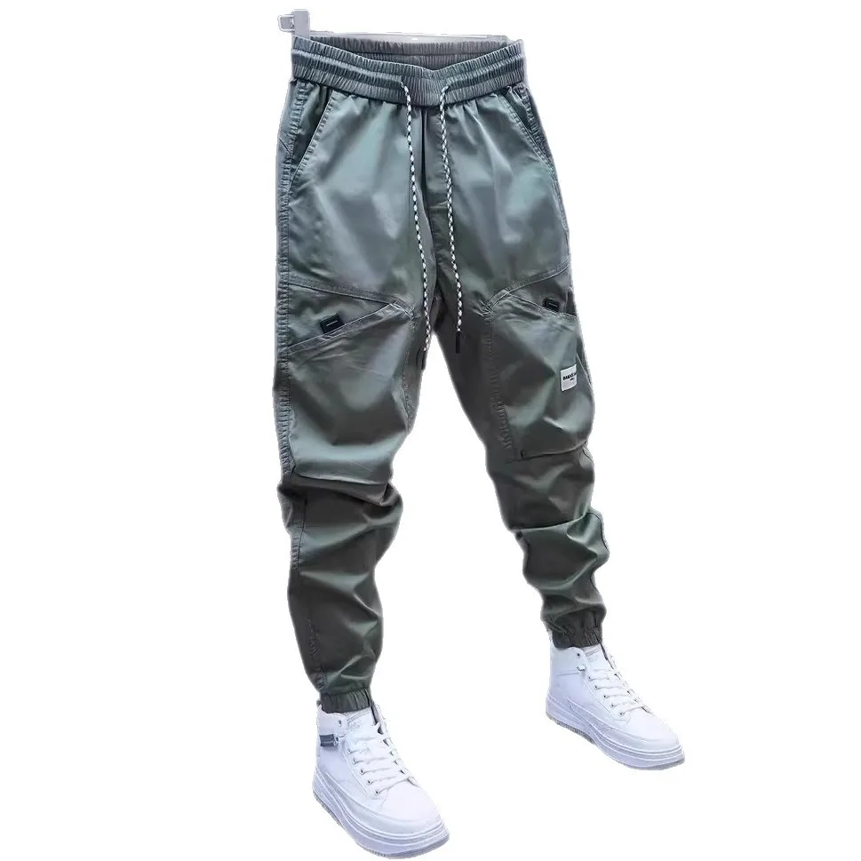Men's Casual Loose Trousers Summer Loose Cuffed Pants Simple Style Nine Points Trousers Daily Wear Sporty Straight Leg Trousers thumbnail 5