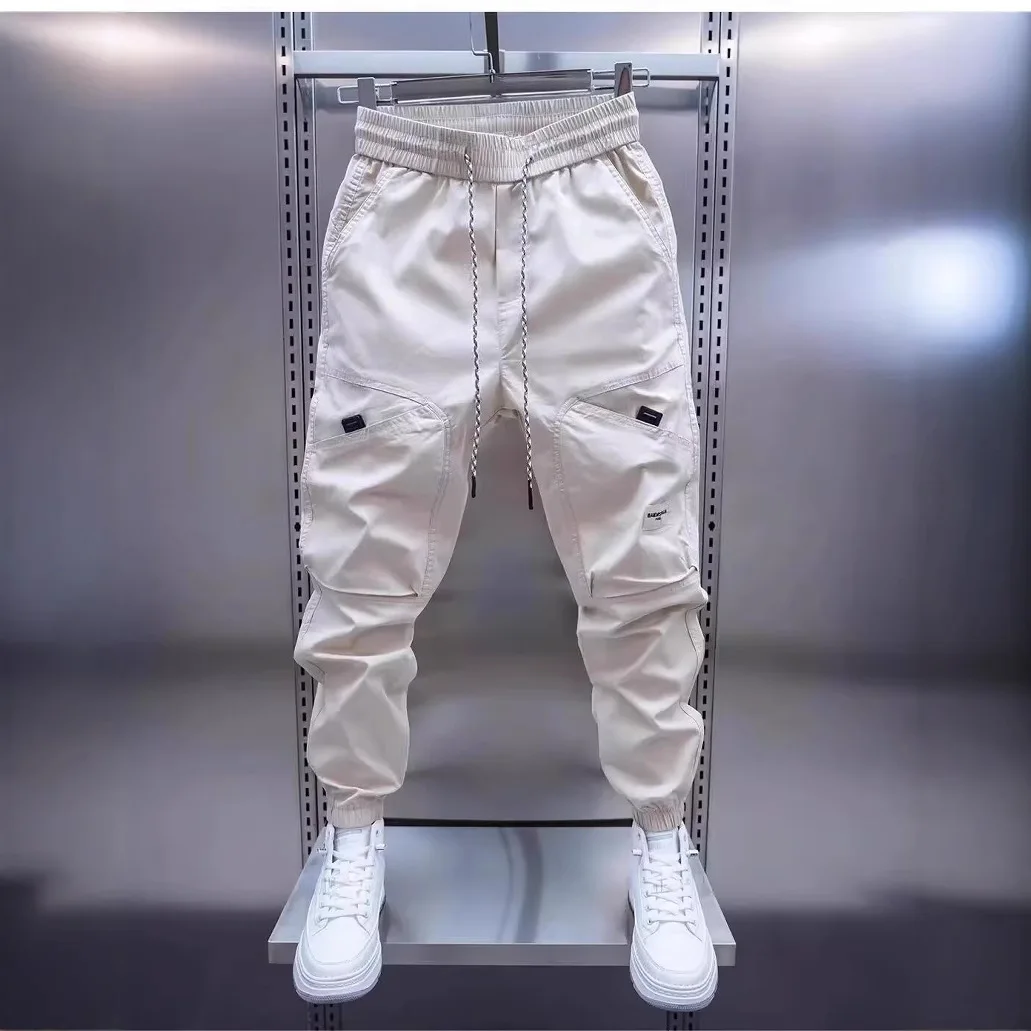 Men's Casual Loose Trousers Summer Loose Cuffed Pants Simple Style Nine Points Trousers Daily Wear Sporty Straight Leg Trousers thumbnail 4