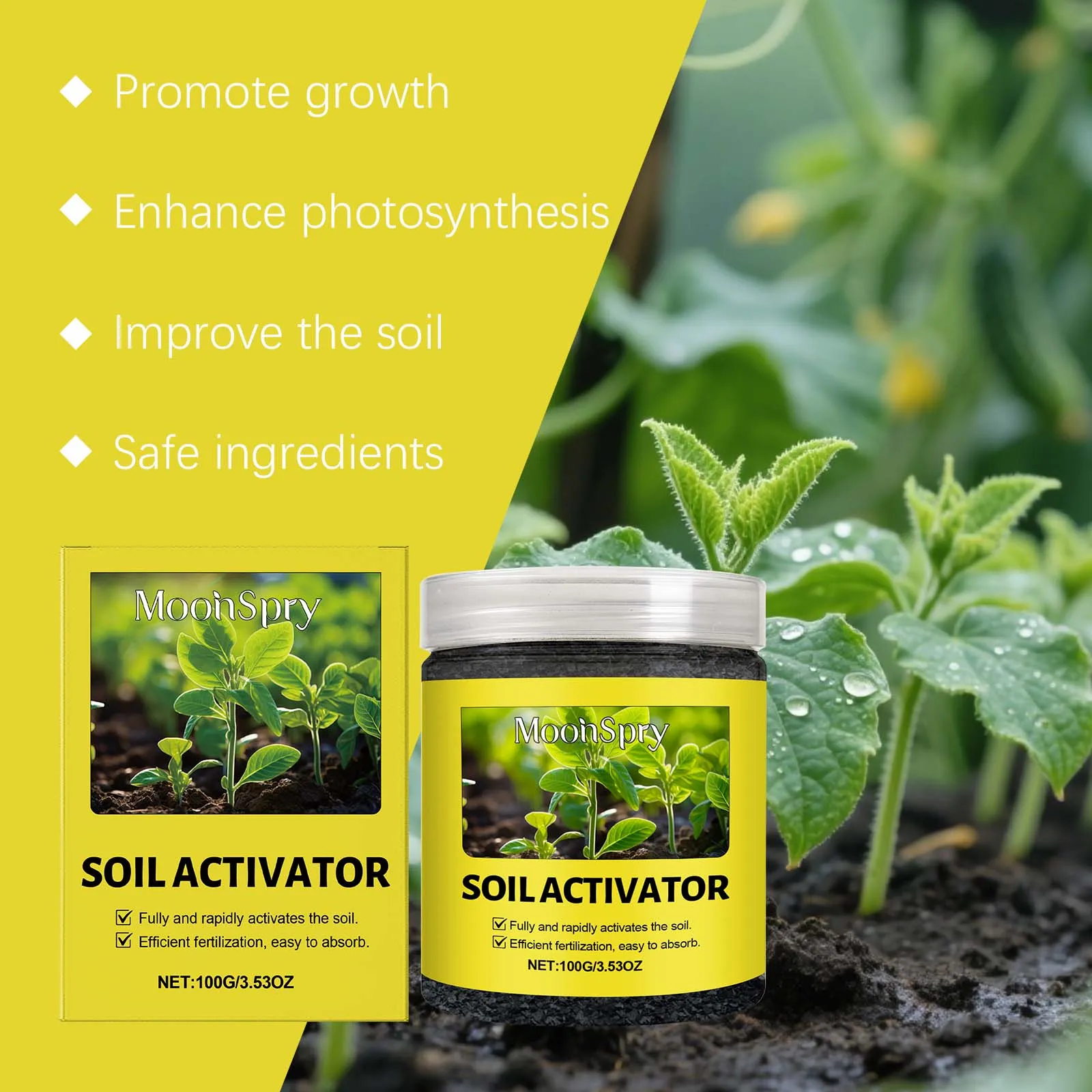 Soil Activator for Garden - All-Purpose Plant Fertilizer That Loosens Compacted Soil & Supplies Nutrients & Trace Elements thumbnail 2