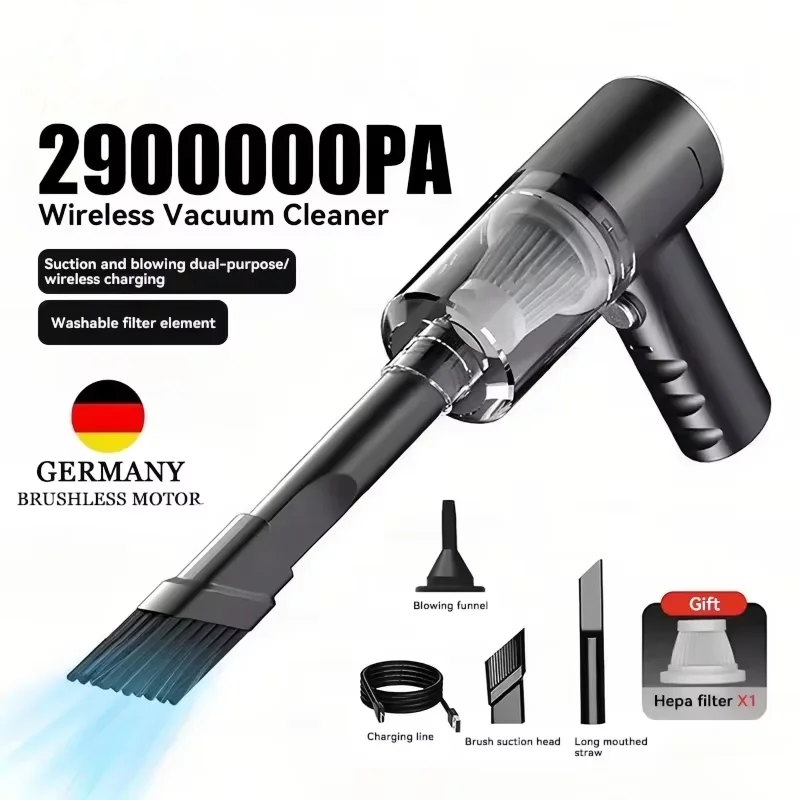 Car Vacuum Cleaner 2900000 Pa 4 In1 Powerful Clean Machine Wireless Blowing Suction Portable Vacuum Cleaner household 2026