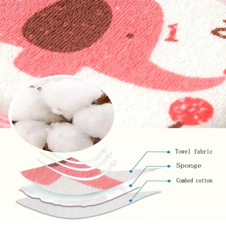 Baby Bath Sponge Kids Shower Rub Strong Water Absorption Soft Cleaning Brush Cute Cartoon Elephant Towel Material Cotton thumbnail 3