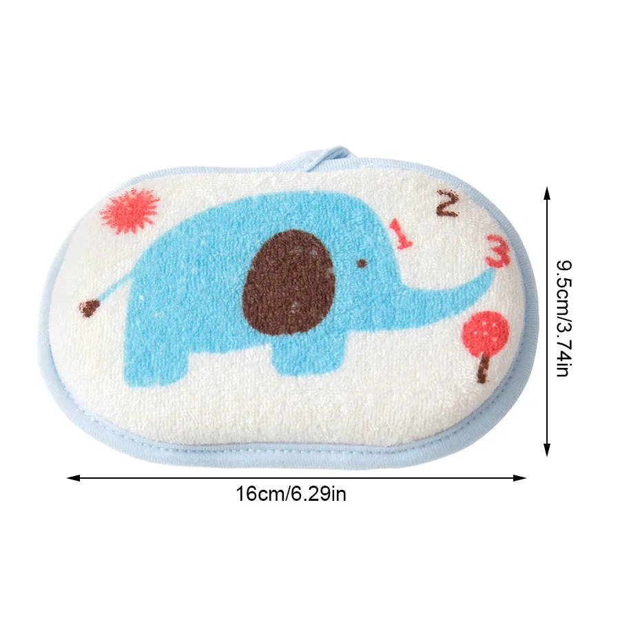 Baby Bath Sponge Kids Shower Rub Strong Water Absorption Soft Cleaning Brush Cute Cartoon Elephant Towel Material Cotton thumbnail 4