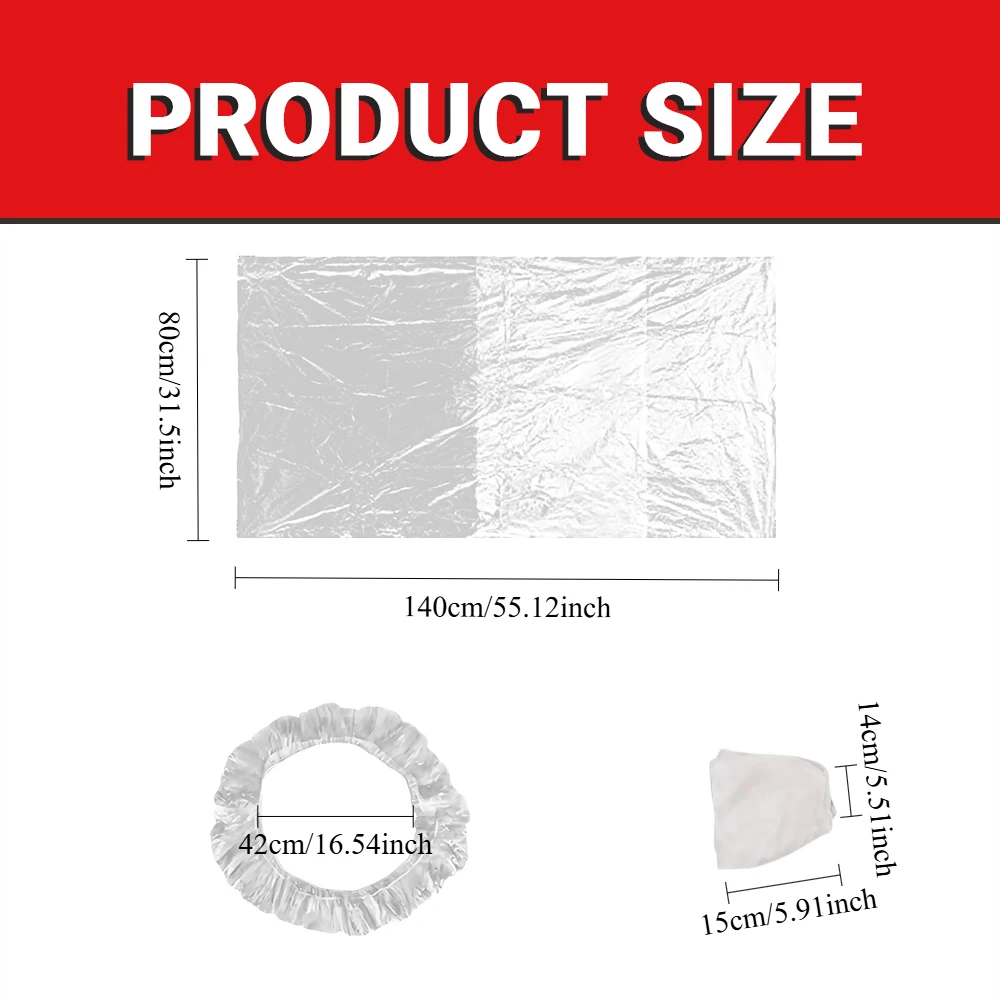 Disposable Car Seat Covers Clear Plastic  Protector Includes Wheel Covers, Gear Selector Covers and Handbrake Cover thumbnail 4