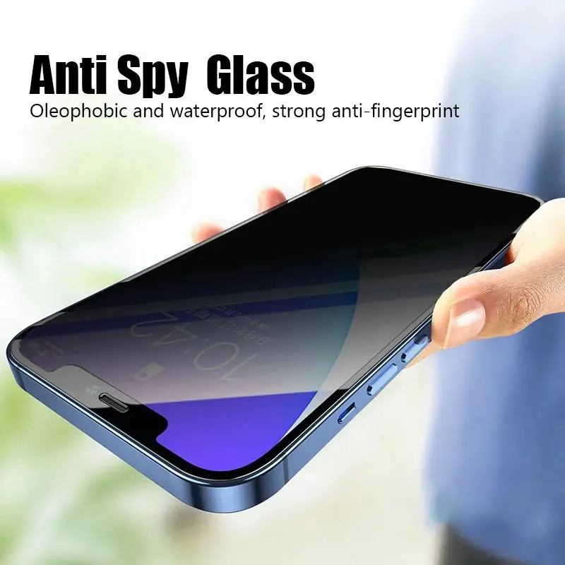 1-5Pcs Full Cover  Anti-spy Tempered Glass Private Screen Protector For iPhone 15 14 13 12 11 16 17Pro MAX 16Pro XS Max XR thumbnail 5