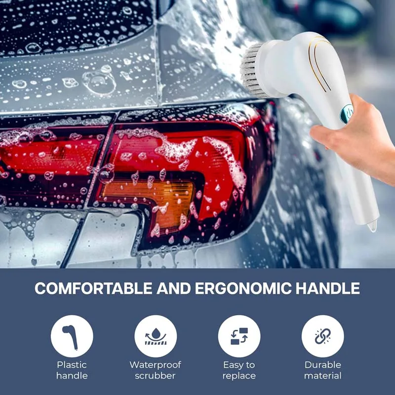 Usb Rechargeable Kitchen Dishwashing Brush Sink Cleaner Bathroom Bathtub Clean Brush Spin Scrubber Electric Cleaning Brush thumbnail 5