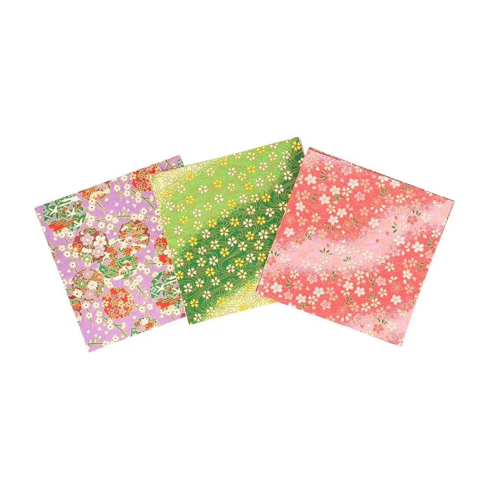 Japanese Style Gold Lines Crane Folding Decorative Flower  Origami Handmade Scrapbook Decor Craft Paper thumbnail 3