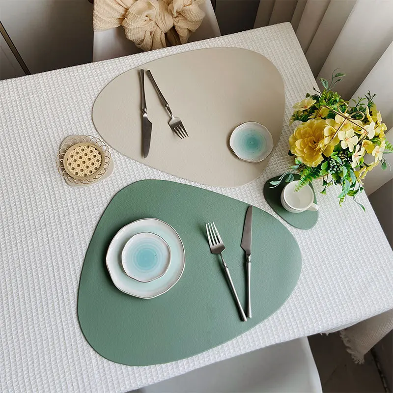 1/6/10sets Dining Table Placemats Washable Green Place Mats for Square Round Table for Kitchen Patio Indoor Outdoor Table Mats thumbnail 5