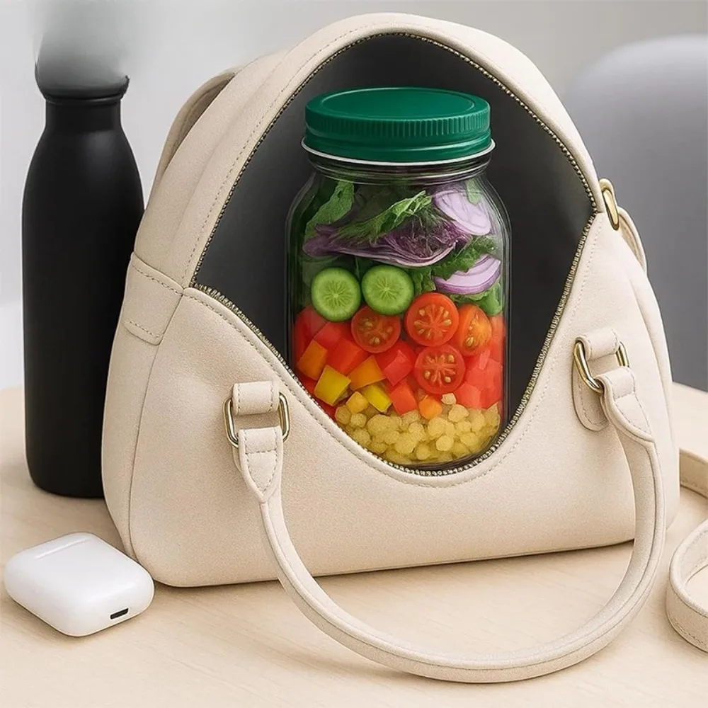 Breakfast Fruit Storage Box Leakproof Interval Salad Box Crisper Container Salad Jars Salad Pod Reusable Plastic Keep Fresh thumbnail 6