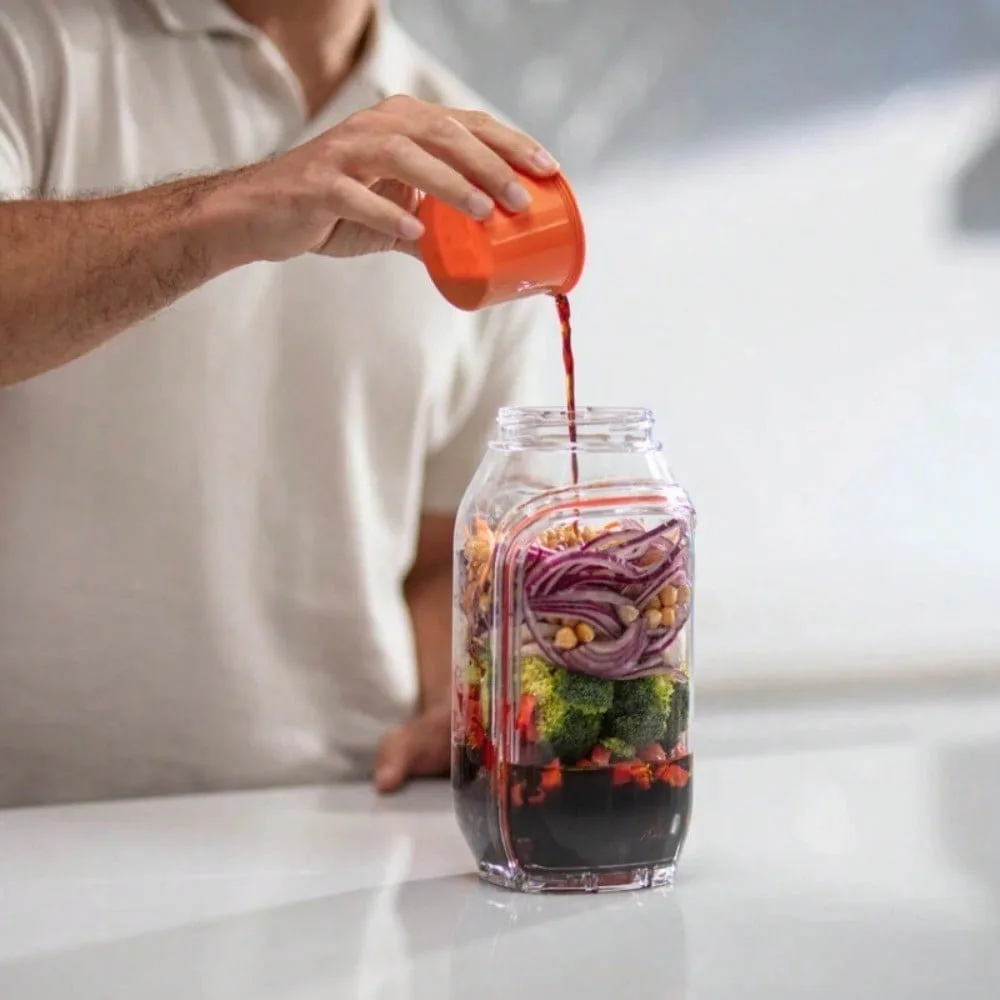 Breakfast Fruit Storage Box Leakproof Interval Salad Box Crisper Container Salad Jars Salad Pod Reusable Plastic Keep Fresh thumbnail 4