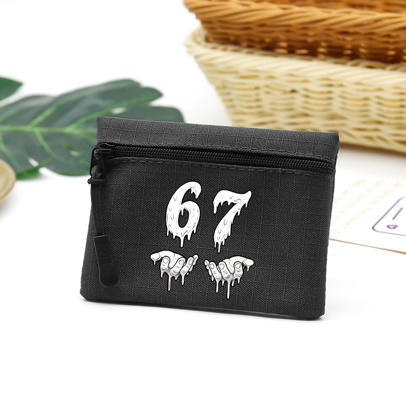 Steal A Brainrot Coin Purse 67 Six Seven Cartoon Anime Zipper Wallets Fashion Keychain Storage Bag Cute Small Square Pouch Gift thumbnail 5