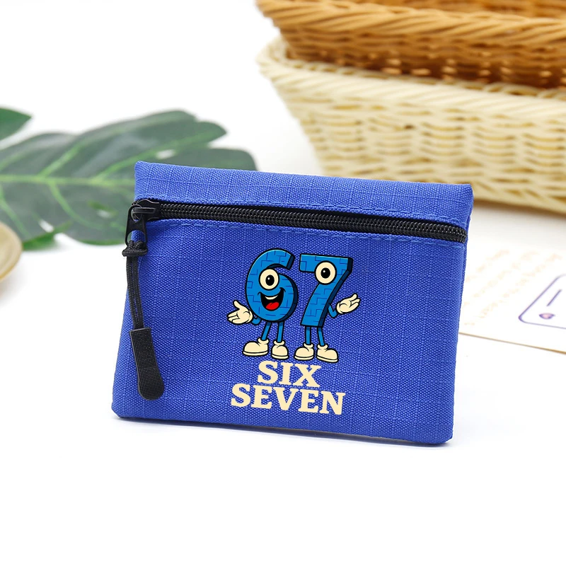 Steal A Brainrot Coin Purse 67 Six Seven Cartoon Anime Zipper Wallets Fashion Keychain Storage Bag Cute Small Square Pouch Gift thumbnail 6