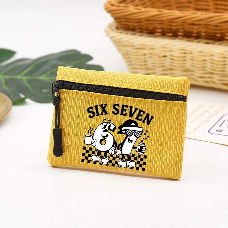 Steal A Brainrot Coin Purse 67 Six Seven Cartoon Anime Zipper Wallets Fashion Keychain Storage Bag Cute Small Square Pouch Gift thumbnail 4