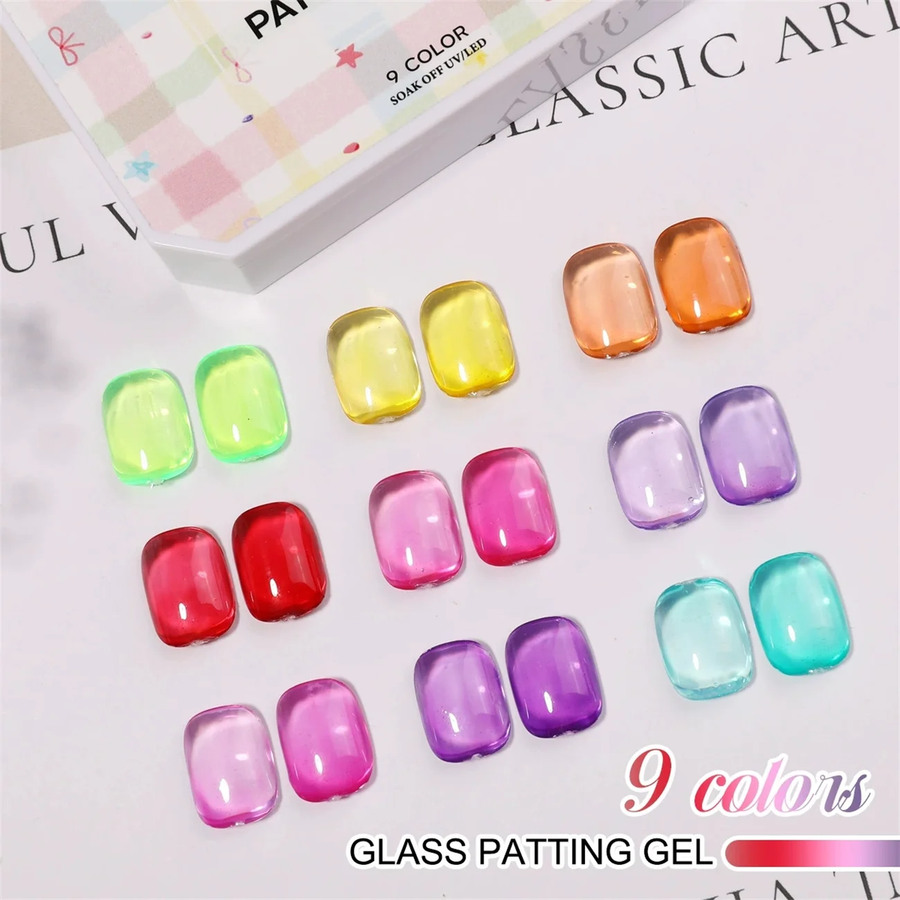 1pc Candy Jelly Color Solid Glass Patting gel Amber Glue Brown Red Japanese Style Glue Transparent Jelly nail polish UV&LED thumbnail 5