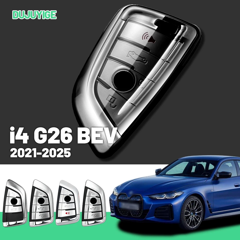 Clear TPU Car Key Case For BMW i4 G26 BEV 2021-2026 Key Fob Cover Protector Shell Auto Accessories 2022 2023 2024 2025