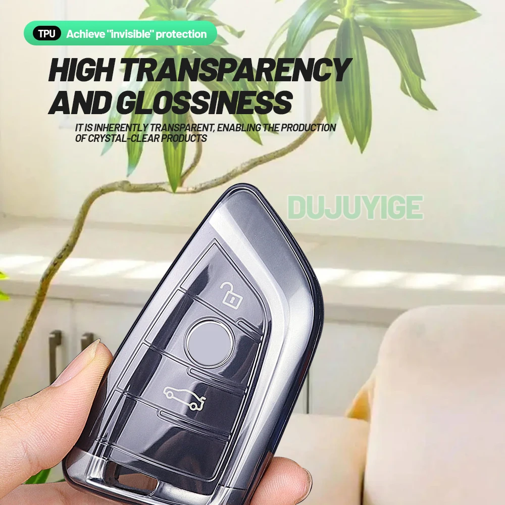 Clear TPU Car Key Case For BMW i4 G26 BEV 2021-2026 Key Fob Cover Protector Shell Auto Accessories 2022 2023 2024 2025 thumbnail 4