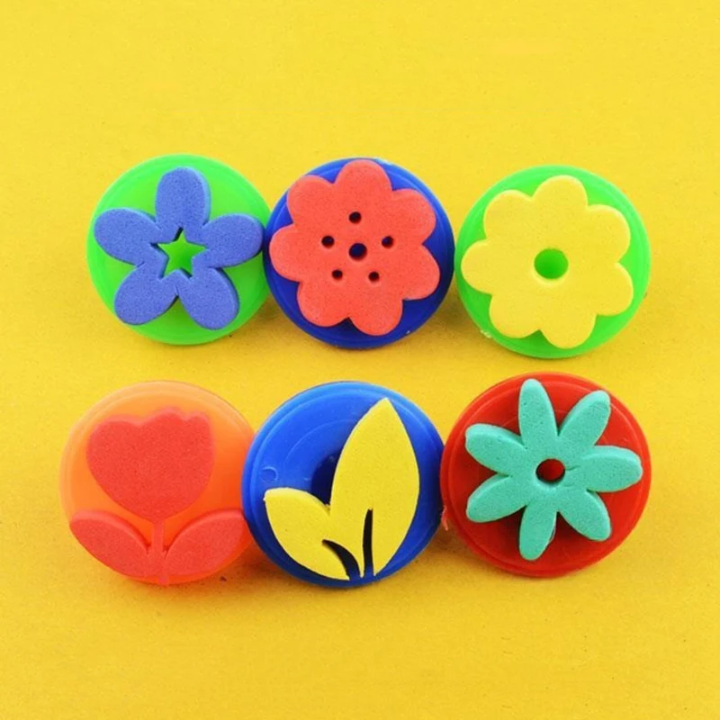 3-6PCS/Set Various Shape Painting Sponge Brush DIY Graffiti Gadgets School Artclass Drawing Props Art Craft Creativity Tools ZYF thumbnail 5