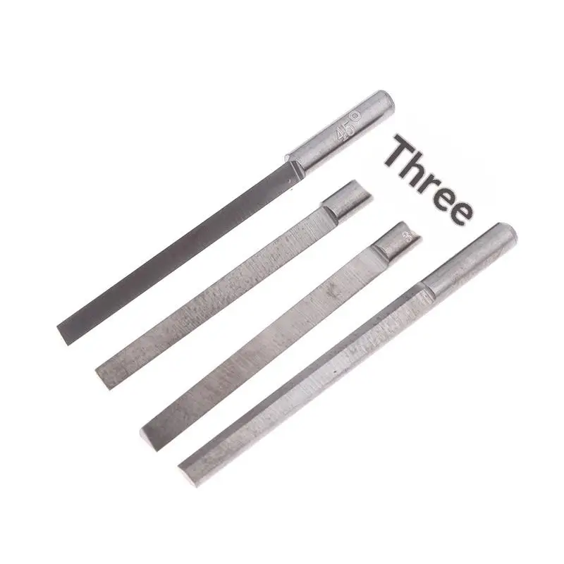 Tungsten Steel Angle Cutter Engraving Knives Jewelry Pneumatic Graver Accessories Spatula Triangle Metal Blades DIY Making Tools thumbnail 3