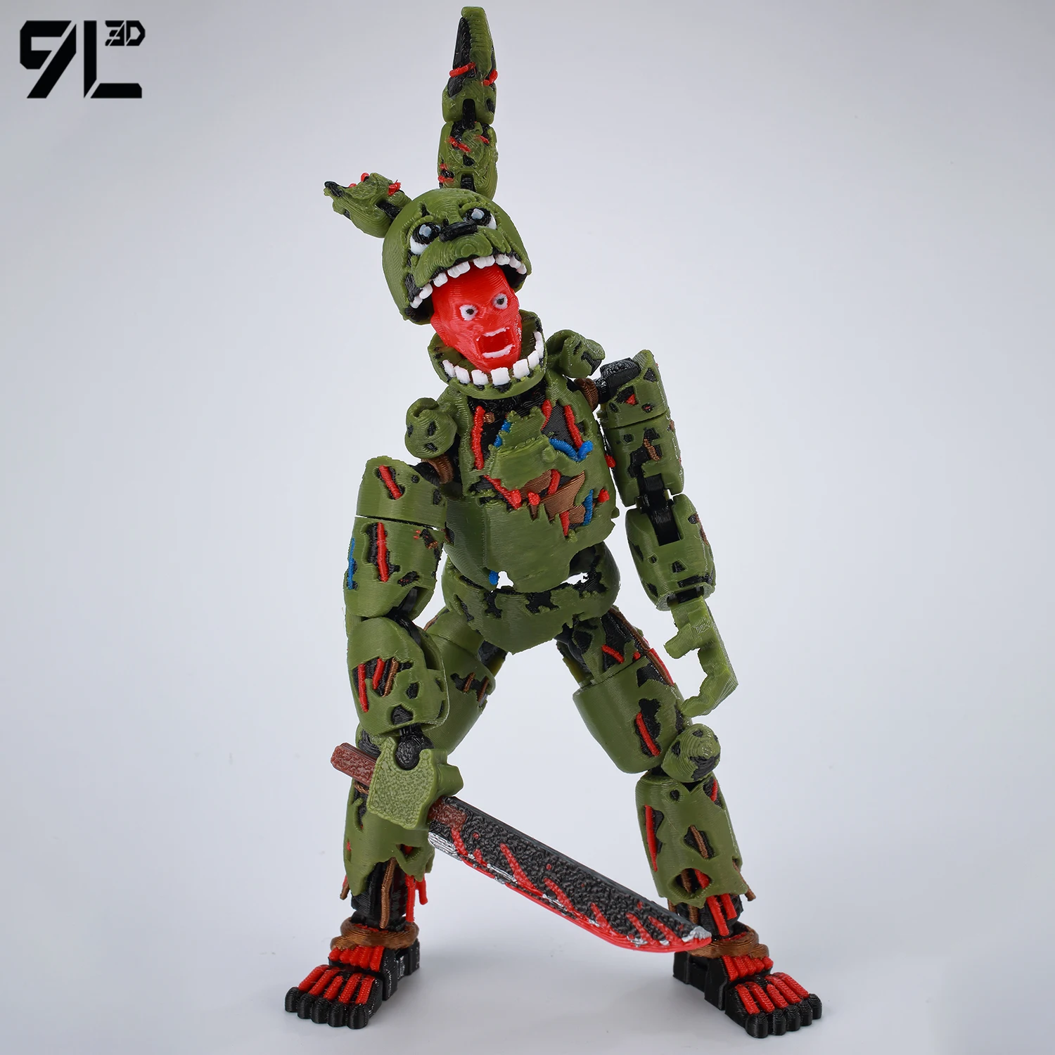 9L3D Printed FNAF Freddy Fazbear's Pizza Springtrap Toys Action Figures Anime Model Lucky13 Dummy13 Titan13 Ornaments Gifts thumbnail 4
