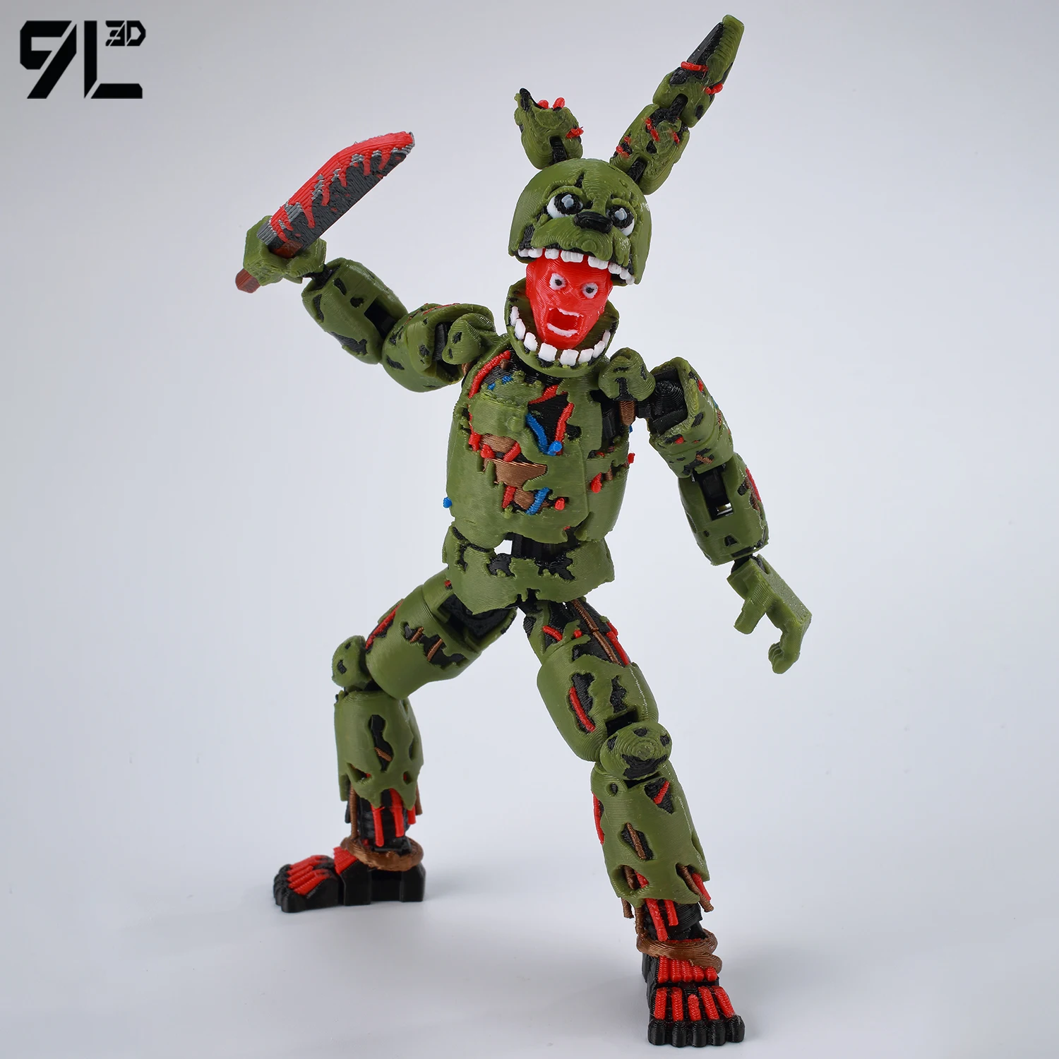 9L3D Printed FNAF Freddy Fazbear's Pizza Springtrap Toys Action Figures Anime Model Lucky13 Dummy13 Titan13 Ornaments Gifts thumbnail 3