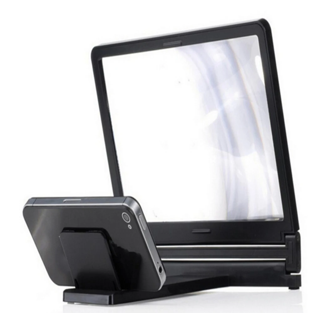 3D Mobile Phone Screen Amplifier Magnifier Amplifying Stand Movie Portable Foldable Desktop Bracket Glass Smartphone Holder thumbnail 6