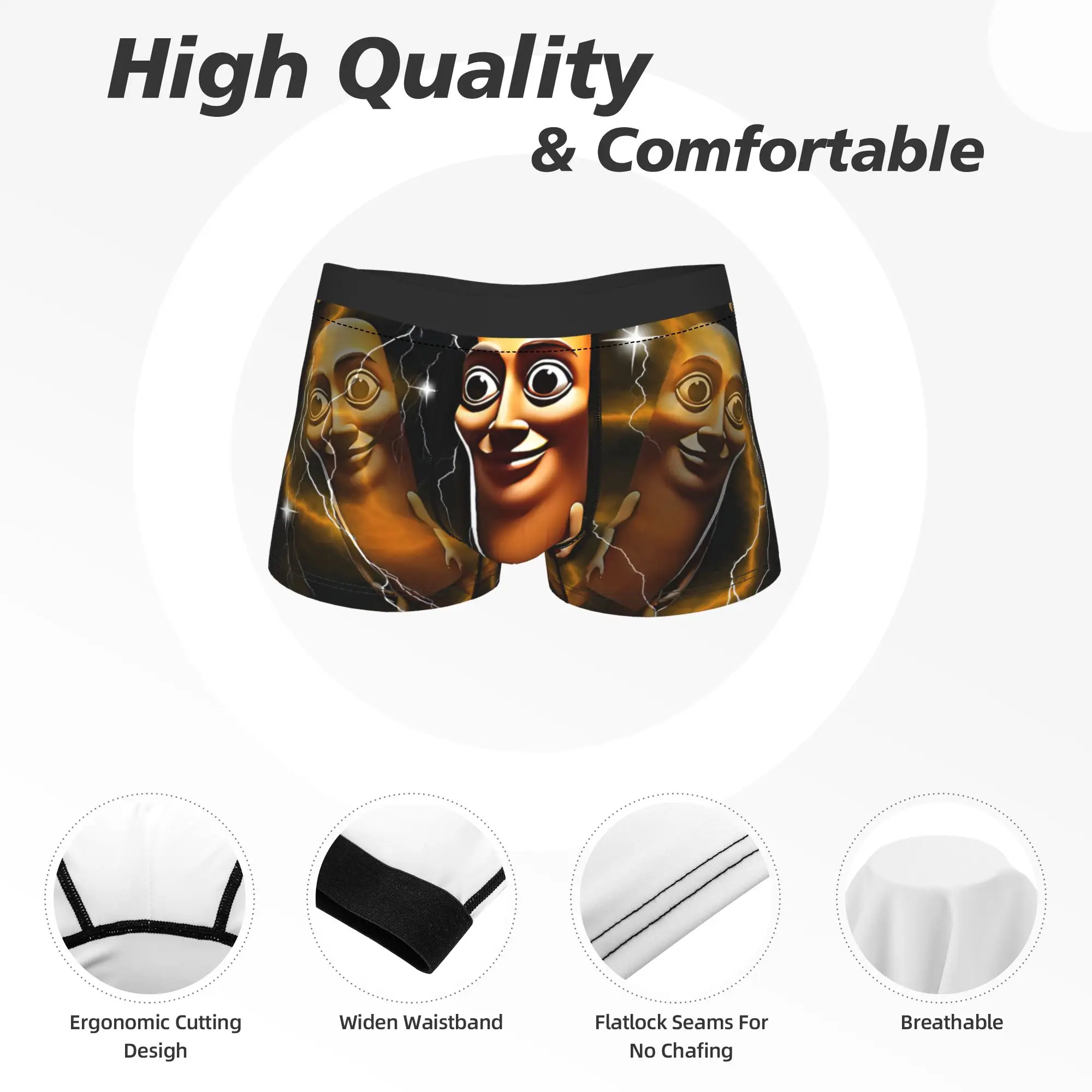 Hot Boxer Tung Tung Tung Sahur Shorts Panties Briefs Man Underwear Italian Brainrot Meme Polyester Underpants for Male Plus Size thumbnail 6