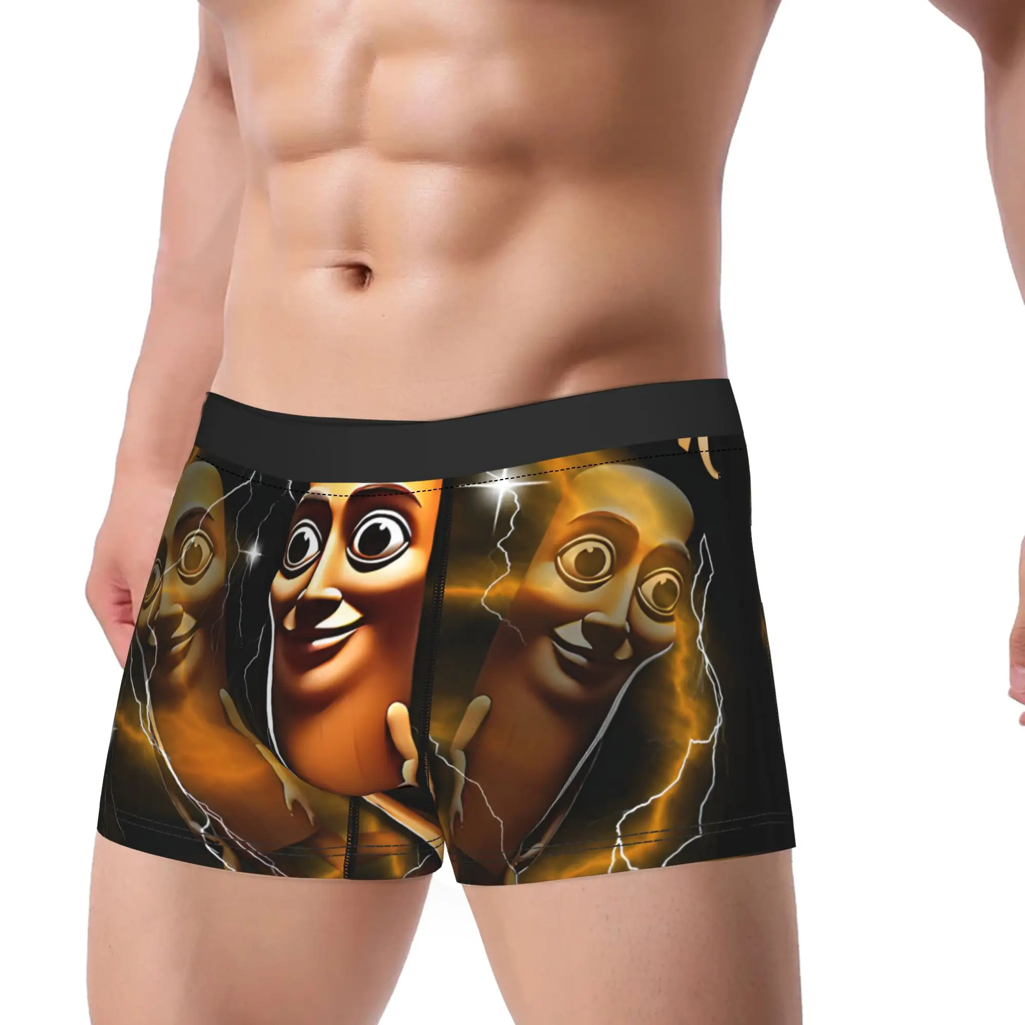 Hot Boxer Tung Tung Tung Sahur Shorts Panties Briefs Man Underwear Italian Brainrot Meme Polyester Underpants for Male Plus Size thumbnail 2