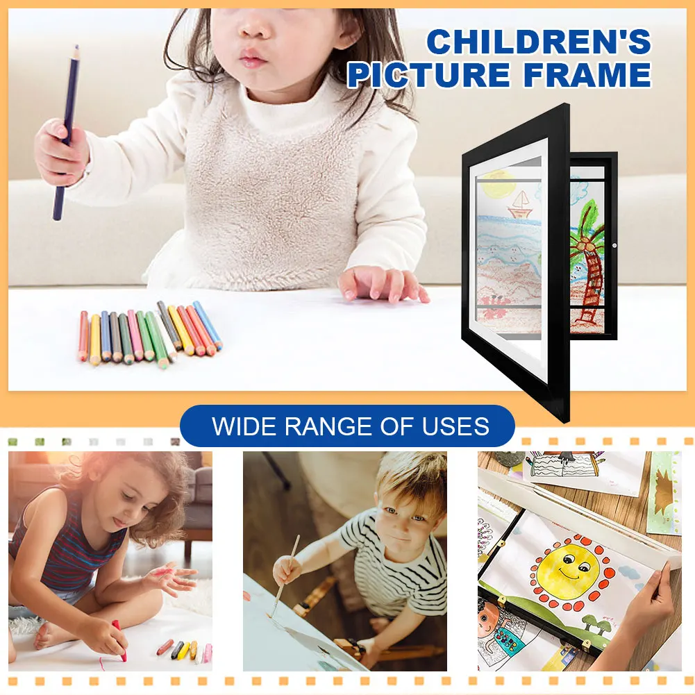 Children Art Frames Magnetic Front Open Changeable Kids Frametory for Art Poster Photo Drawing Paintings Display Home Decor thumbnail 6