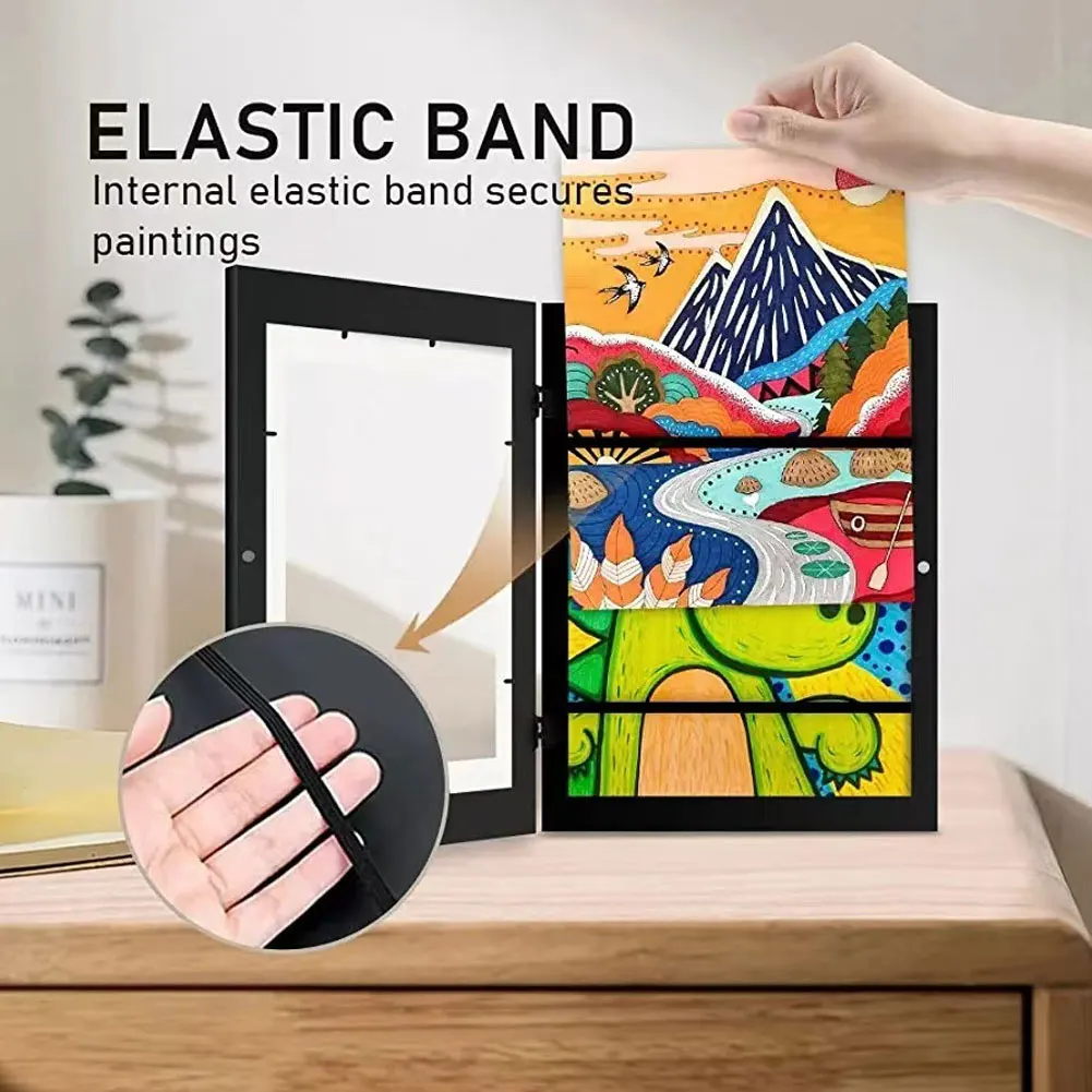 Children Art Frames Magnetic Front Open Changeable Kids Frametory for Art Poster Photo Drawing Paintings Display Home Decor thumbnail 2