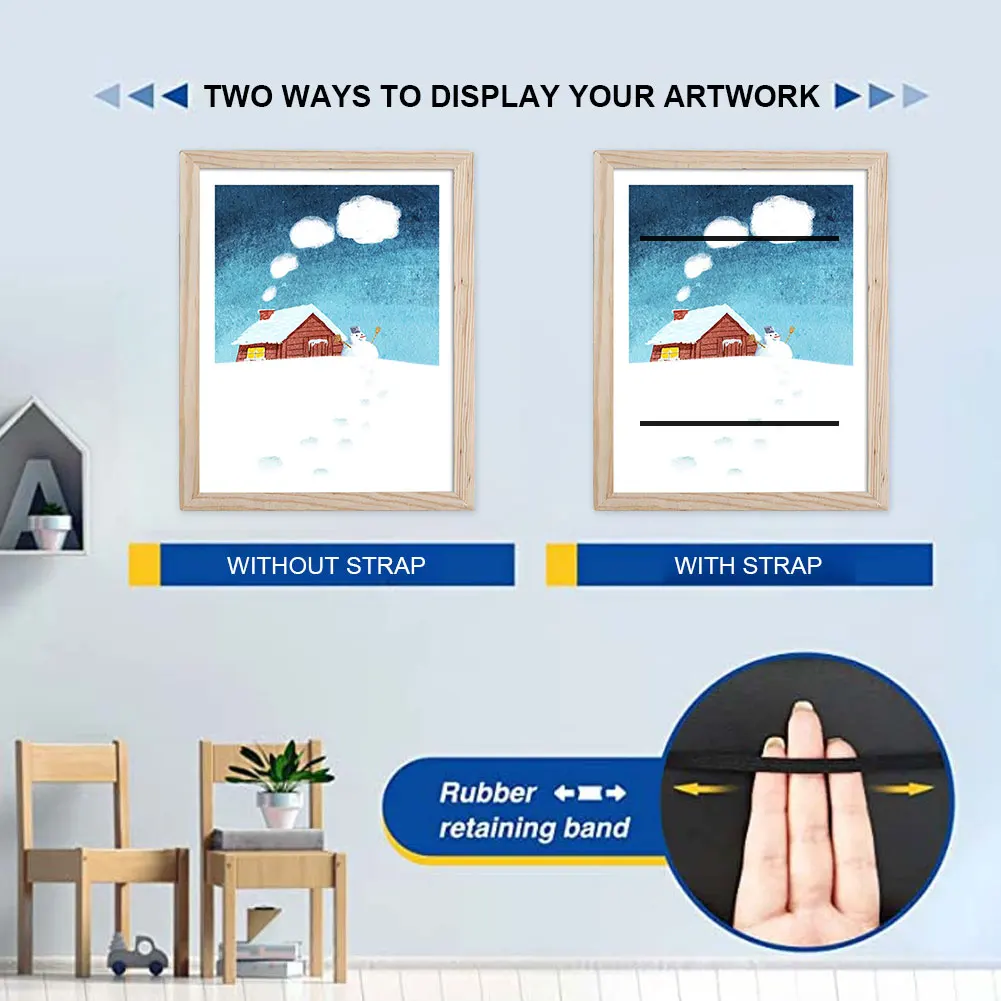 Children Art Frames Magnetic Front Open Changeable Kids Frametory for Art Poster Photo Drawing Paintings Display Home Decor thumbnail 4