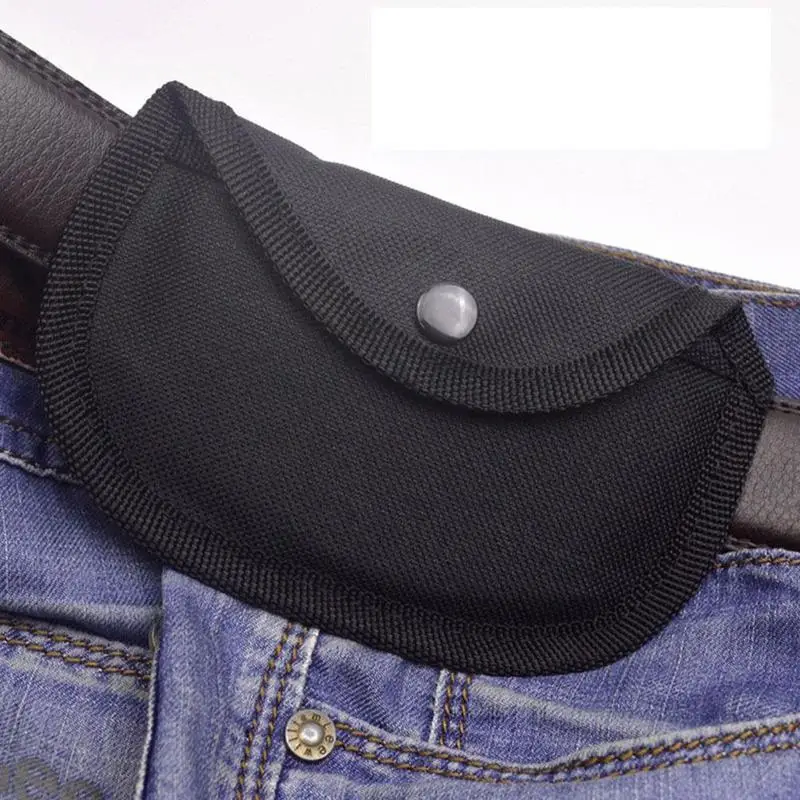 Finger Tiger Bag Waterproof Canvas Waist Pouch Finger Tiger Protection Bag Shockproof Soft Lining Fist Ring Hanging Buckle Bag