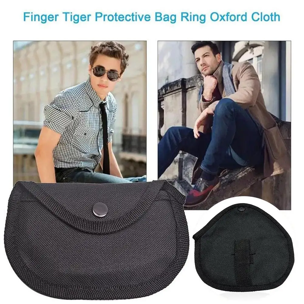 Finger Tiger Bag Waterproof Canvas Waist Pouch Finger Tiger Protection Bag Shockproof Soft Lining Fist Ring Hanging Buckle Bag thumbnail 4