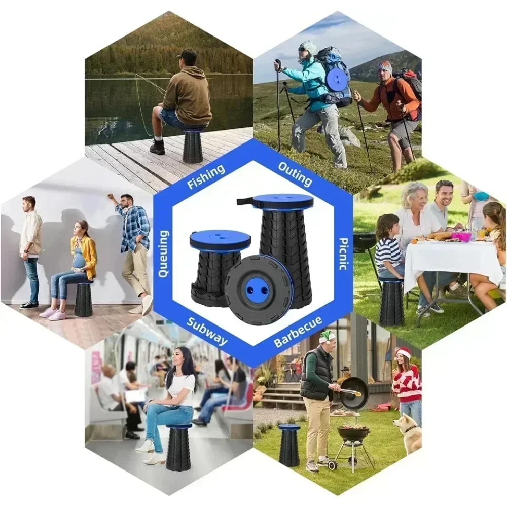 Portable Lightweight Foldable Beach Fishing Chair Durable Outdoor Camping Chair Carry Bag Subway Commuting Outdoor Activities thumbnail 2
