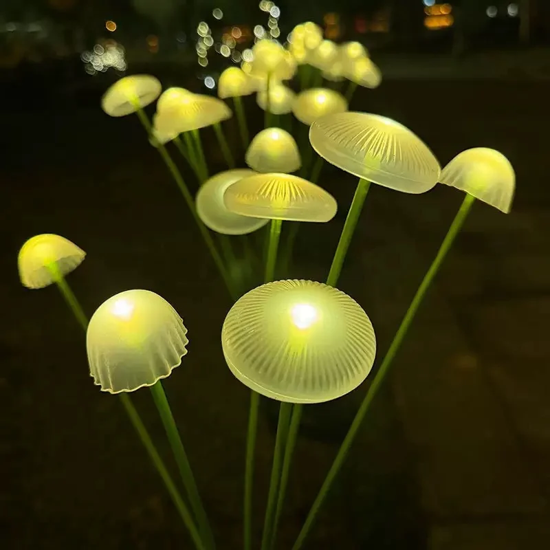 Solar Garden Lights Dual Mode LED Solar Mushroom Lights Waterproof Decor Yard Patio Pathway Jellyfish for Garden Ambiance thumbnail 2