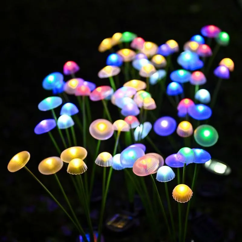 Solar Garden Lights Dual Mode LED Solar Mushroom Lights Waterproof Decor Yard Patio Pathway Jellyfish for Garden Ambiance thumbnail 3