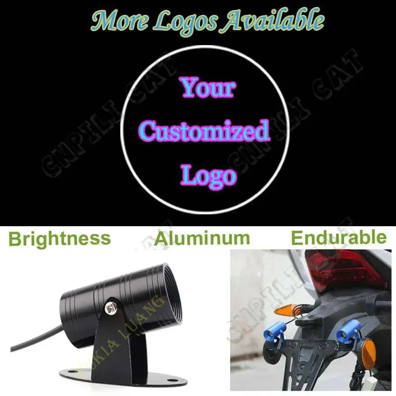 1/2x Universal Custom Logo Wired/Wireless Car Door Led Welcome Light Laser Projector for All Cars Motorcycle Model thumbnail 3