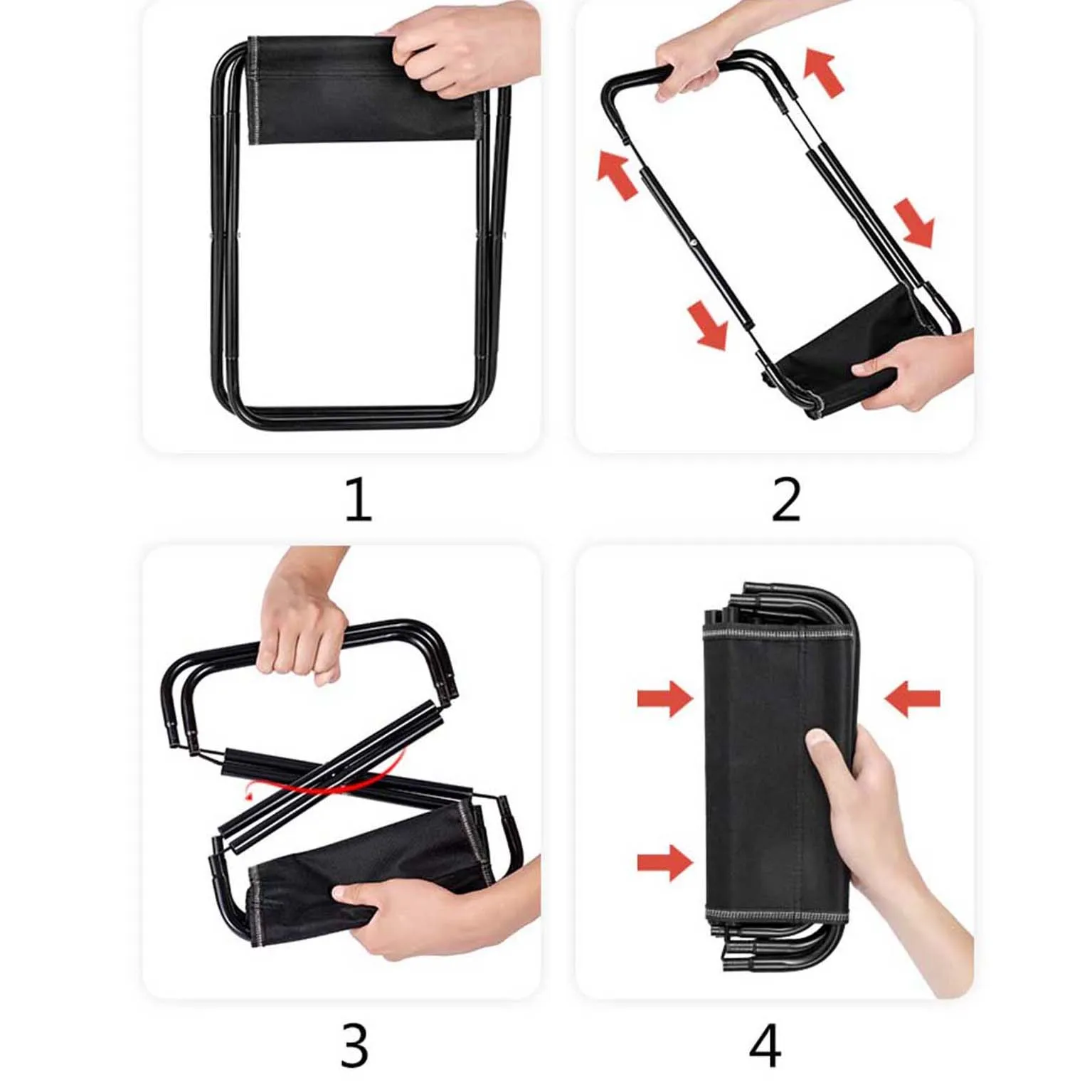 Portable Folding Chair Bench Fishing Stool Travel Camping Horse Stool Stools Train Subway Queuing Portable Stools Outdoor Tool thumbnail 4