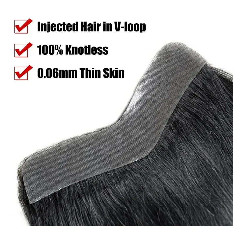 Men Forehead Hairline Toupee 100% Human Hair Skin PU Man Frontal Hairpieces for Receding Natural Hairline Replacemen Systems thumbnail 4