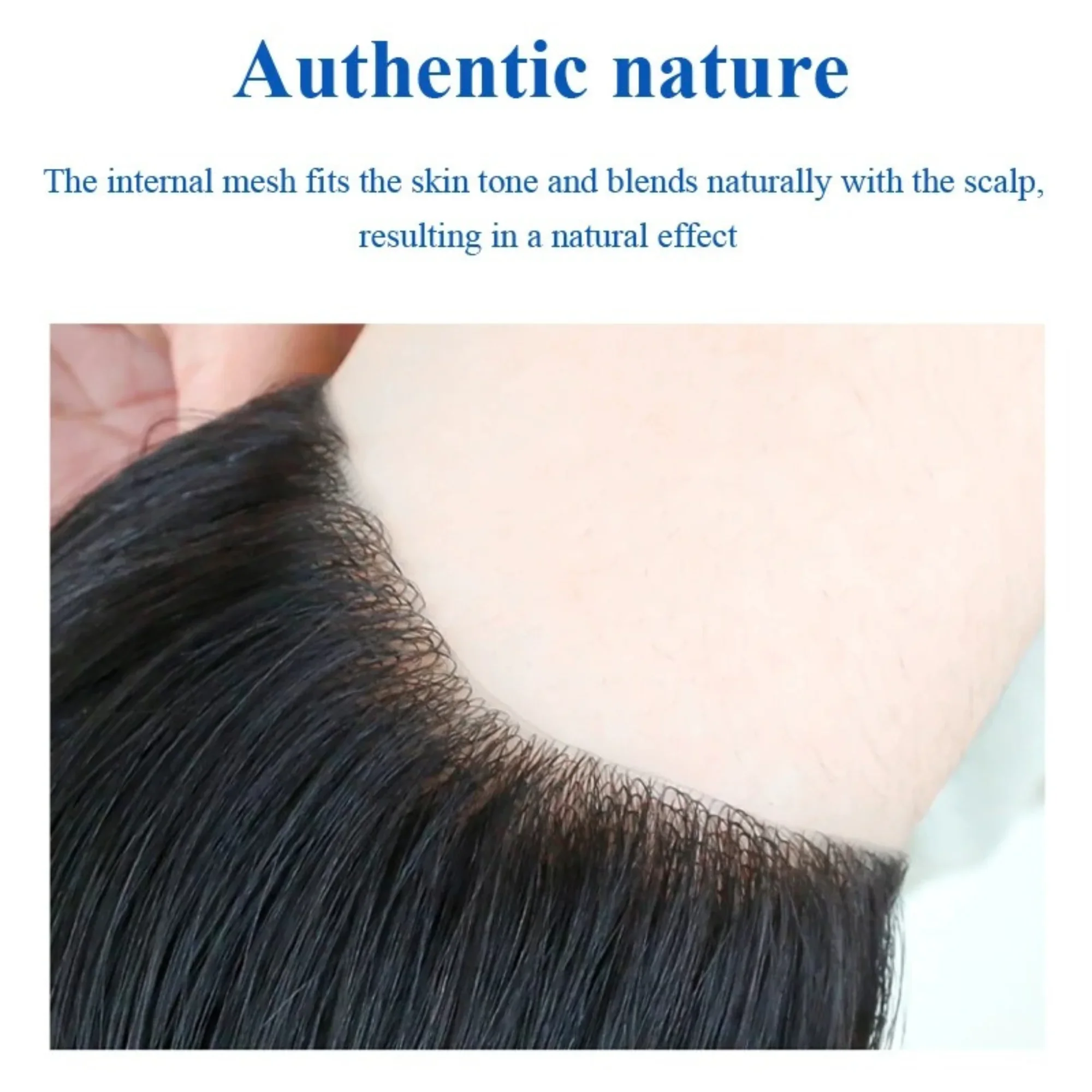 Men Forehead Hairline Toupee 100% Human Hair Skin PU Man Frontal Hairpieces for Receding Natural Hairline Replacemen Systems thumbnail 3