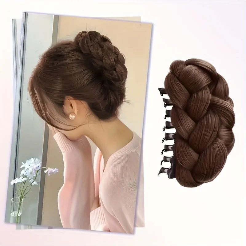 Synthetic Fiber Ponytail Wig for Women - Features Clip-In Styles for Buns And Braids, Adds Instant Volume to Short Hair thumbnail 4