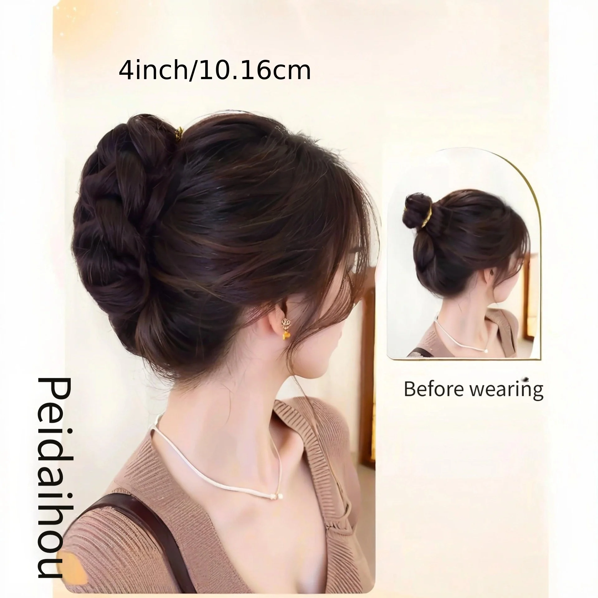 Synthetic Fiber Ponytail Wig for Women - Features Clip-In Styles for Buns And Braids, Adds Instant Volume to Short Hair thumbnail 5