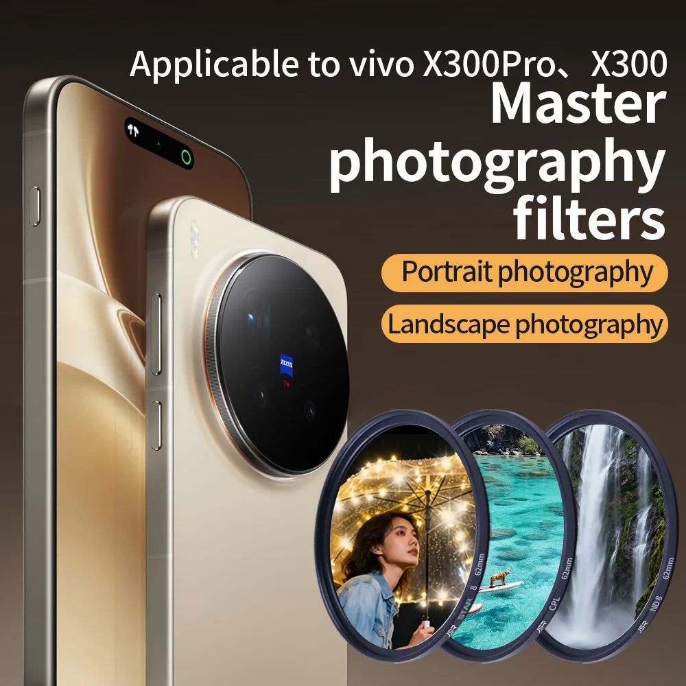 Compatible with vivo X300 Pro/X300 Phone 62mm Filter CPL Polarizer Master Set Photography Accessories