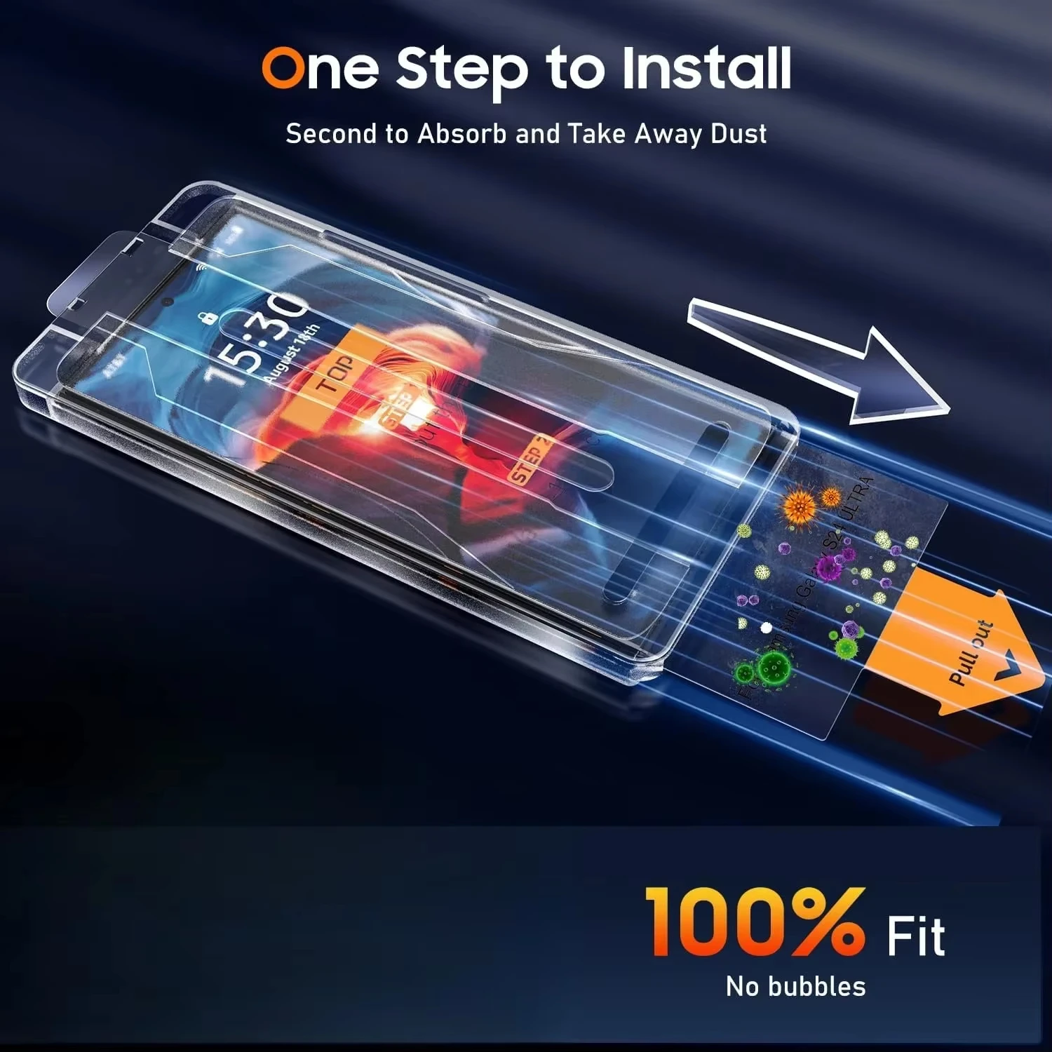 3Pcs Dust Free Easy Installation Screen Protector For Samsung Galaxy S26 Ultra S25 S24 S21 S22 S23 A56 A55 A36 A26 A16  HD Glass thumbnail 2