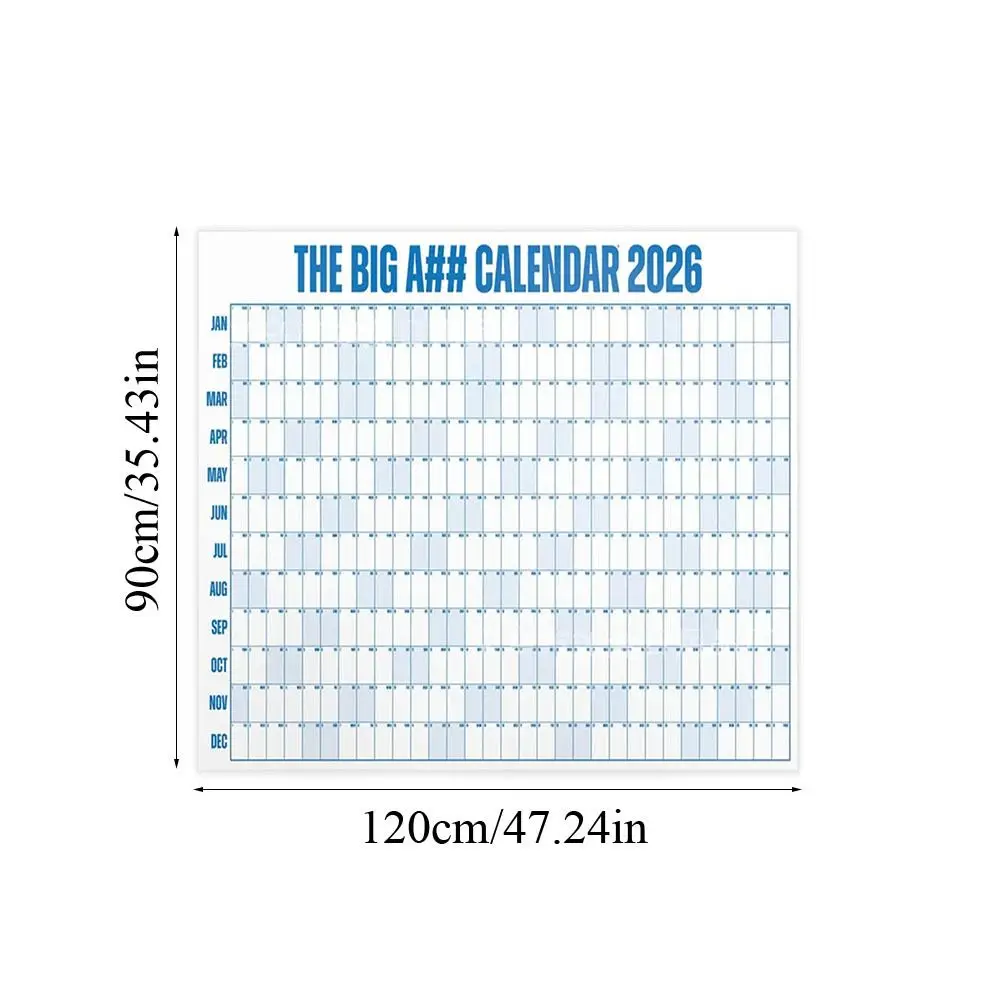 New Large 2026 Calendar Planner Sheet Schedule Sticker Planner Target 365 Days Planner Sheet Wall Calendar Office Supplies thumbnail 5