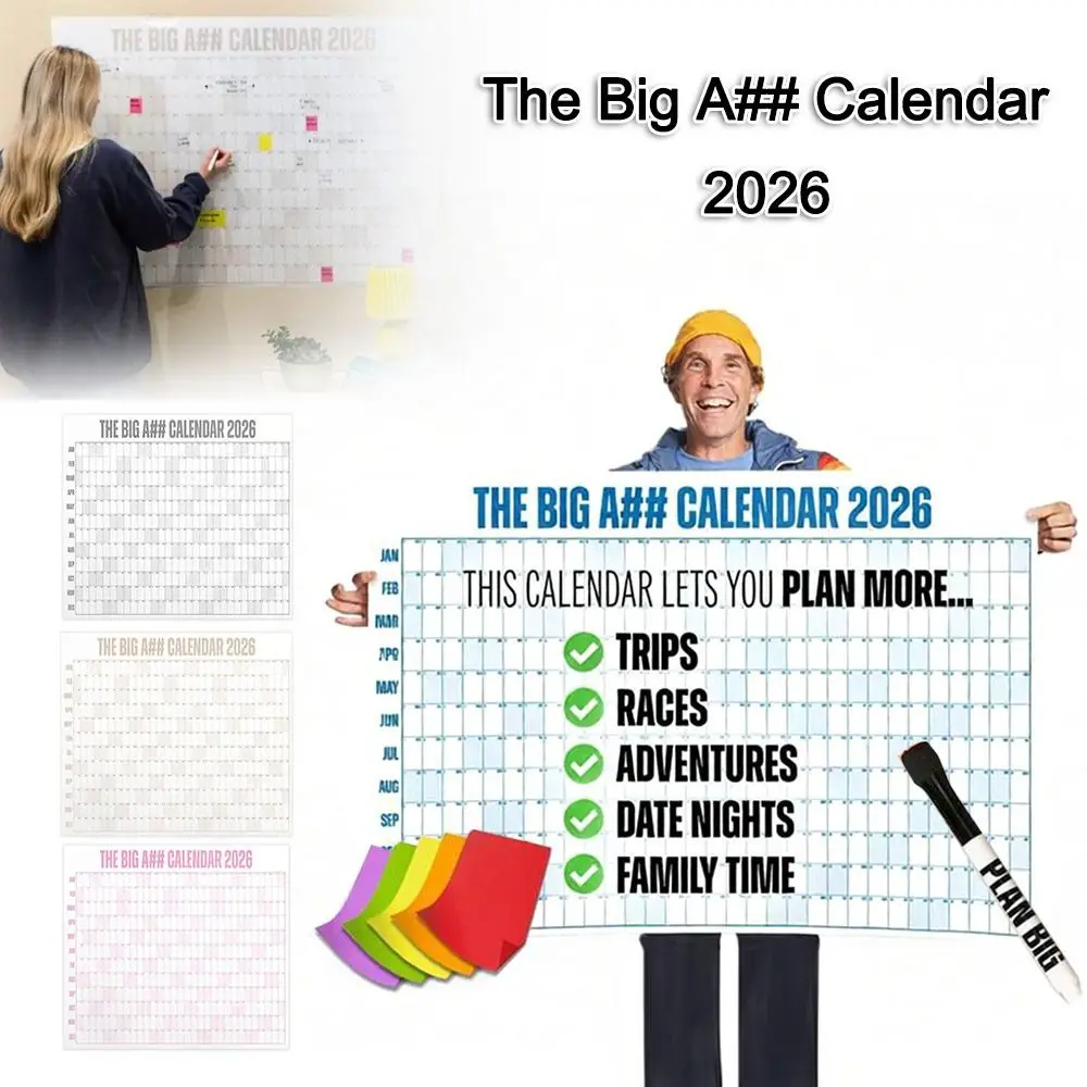 New Large 2026 Calendar Planner Sheet Schedule Sticker Planner Target 365 Days Planner Sheet Wall Calendar Office Supplies thumbnail 4