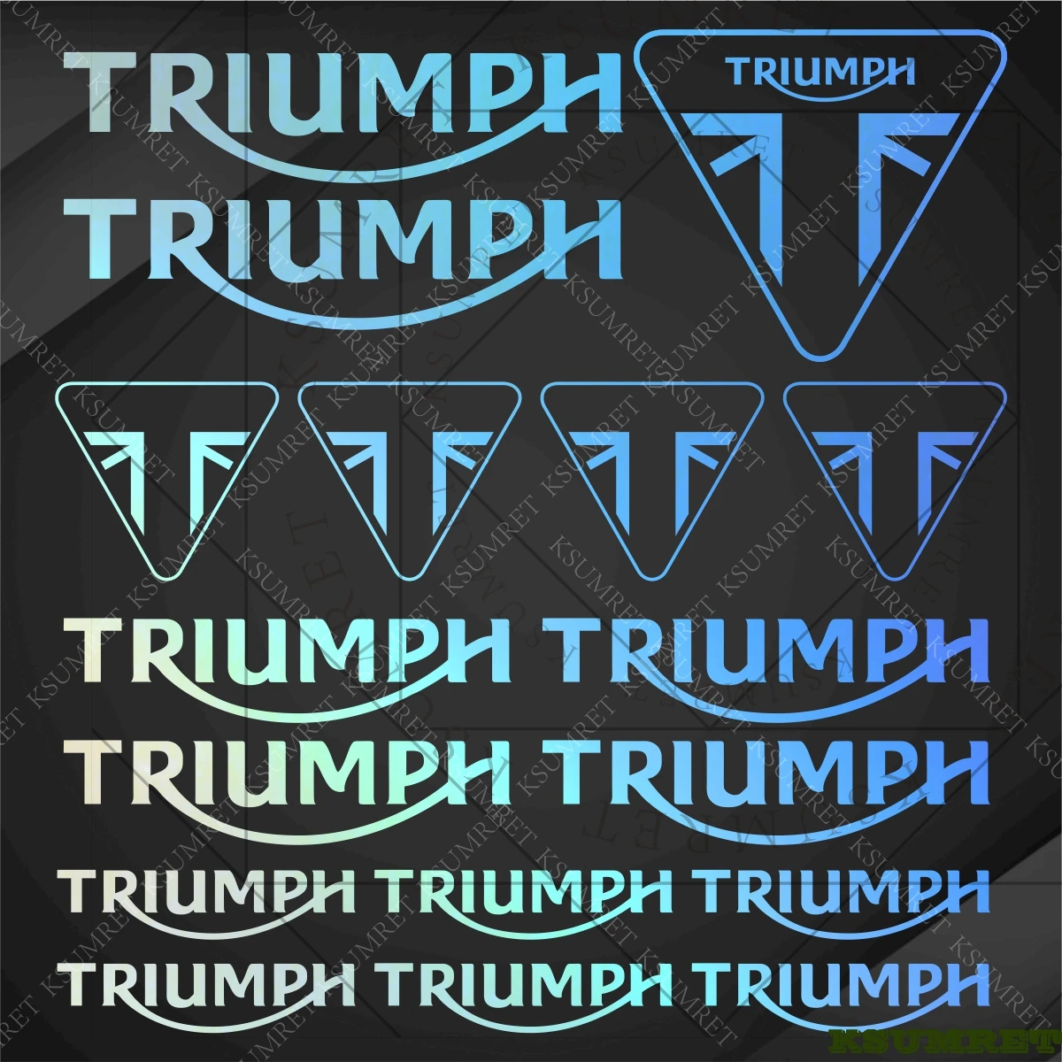 For Triumph Motorcycle Stickers Logo Decal Tank Emblem Scrambler Bobber TWIN Waterproof thumbnail 3