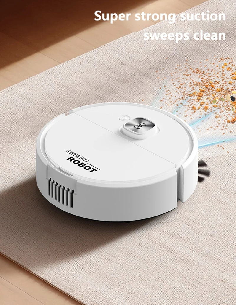 Mini Vacuum Cleaner 3-in-1 Robot Vacuum Cleaner Intelligent Sweeping Robot Household Dust Sweeping Mopping for Home Floor Carpet thumbnail 2