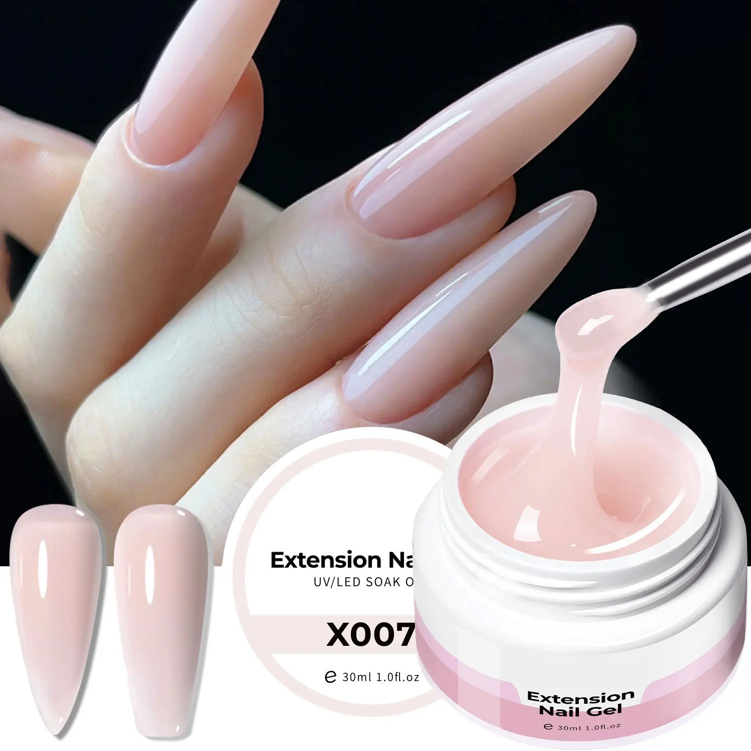 18 Colors 30ml Quick Extension Nail Solid Gel Nude Milk White Gel Nail Polish UV Semi Permanent Nails Art For Manicure Tools