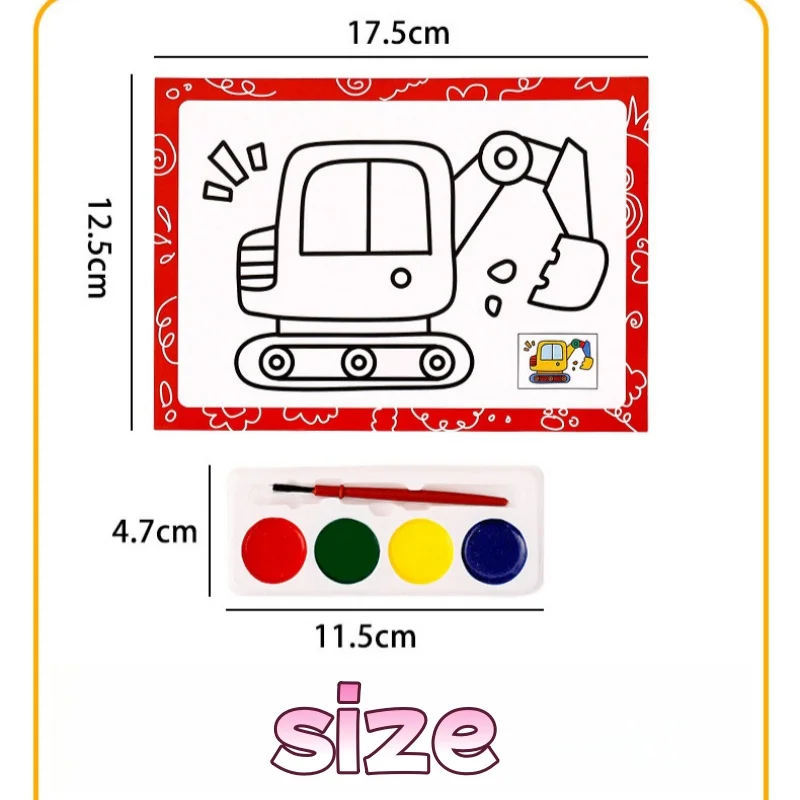 Watercolor Painting Set for Kids Educational Coloring Kit with Brushes Palette Preschool Art Supplies DIY Creative Drawing Gift thumbnail 3