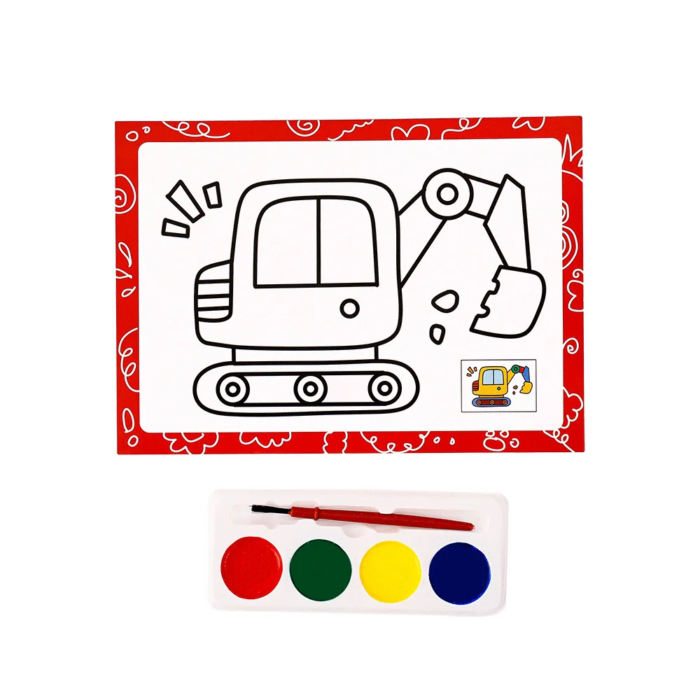 Watercolor Painting Set for Kids Educational Coloring Kit with Brushes Palette Preschool Art Supplies DIY Creative Drawing Gift thumbnail 6