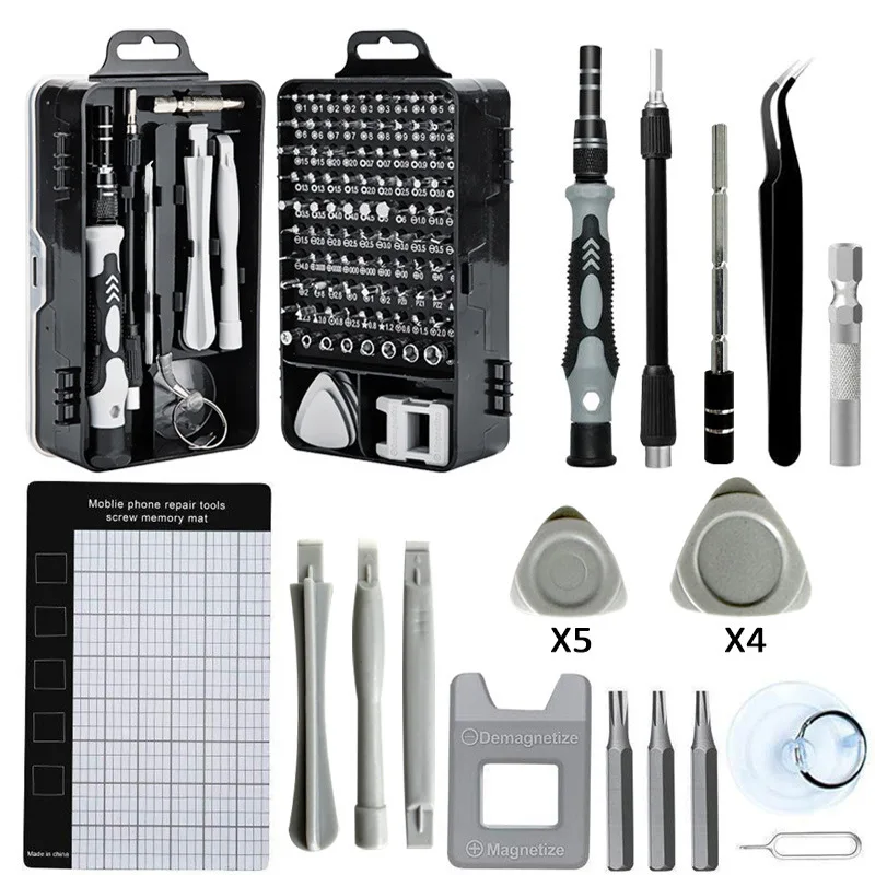 115 Pcs Precision Disassembly Repair Tool Kit Professional Screwdriver Torx Screw Tools Hardware Kit Watch Computer Mobile Phone thumbnail 6